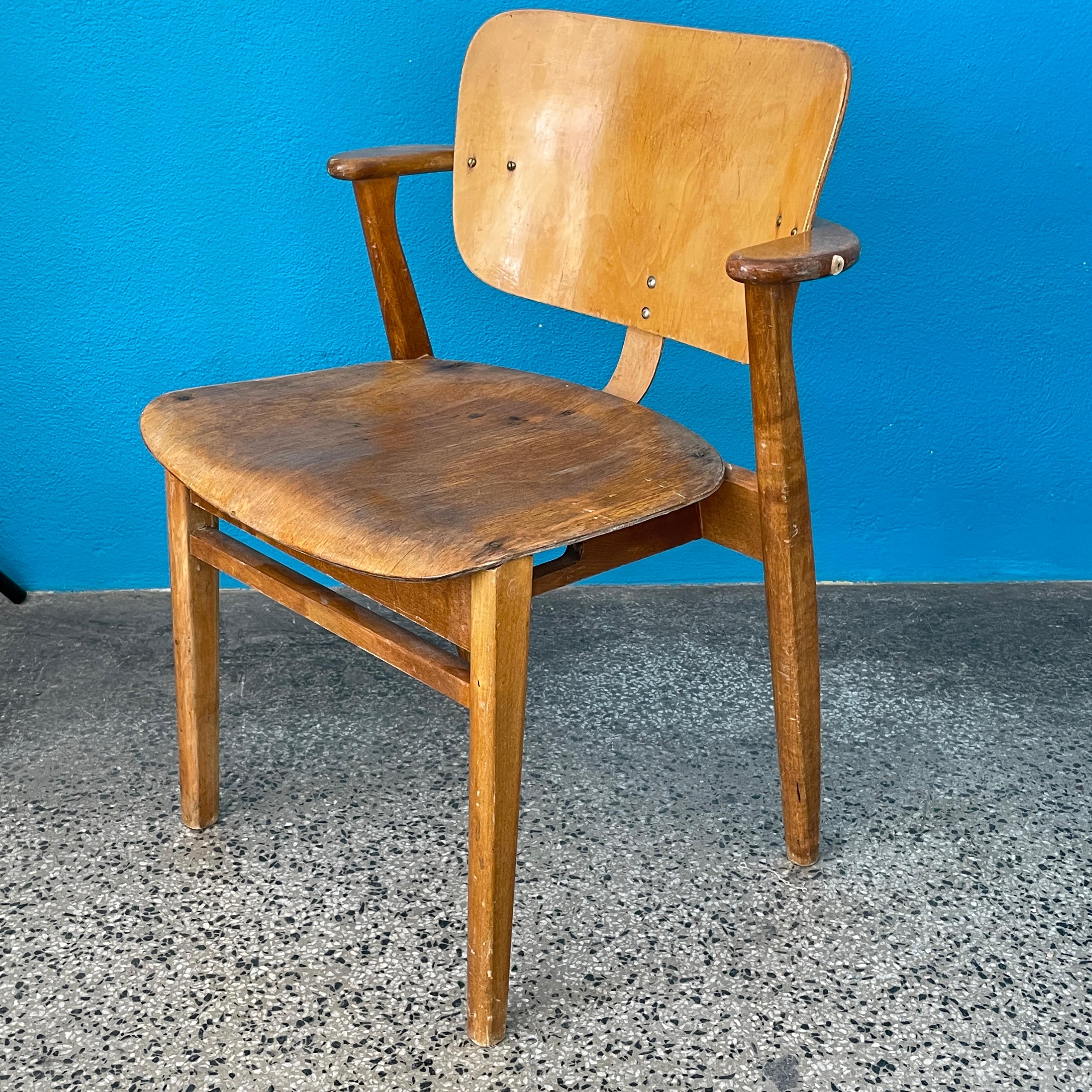 Scandinavian Modern Mid 20th Century Domus Chair Designed By Ilmari Tapiovaara, Finland
