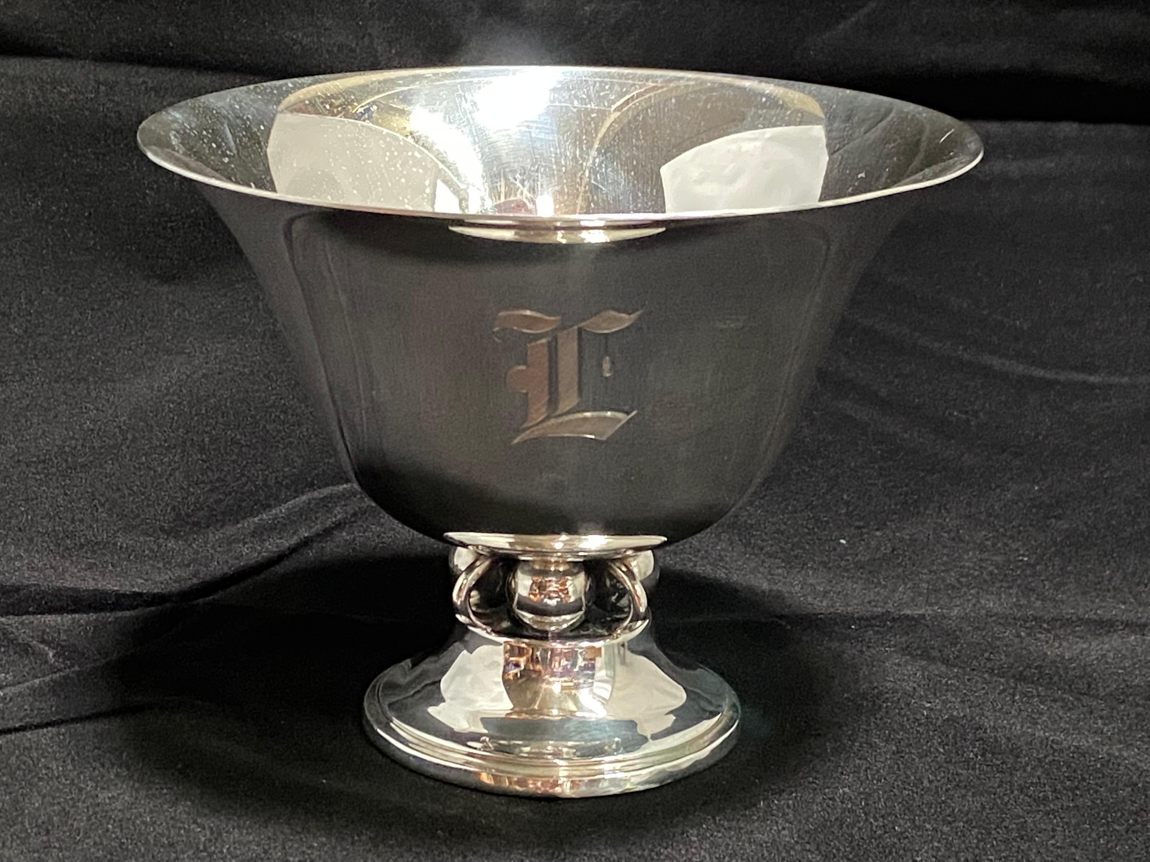 Mid 20th Century Durham Sterling Silver Footed Bowl or Compote For Sale 7
