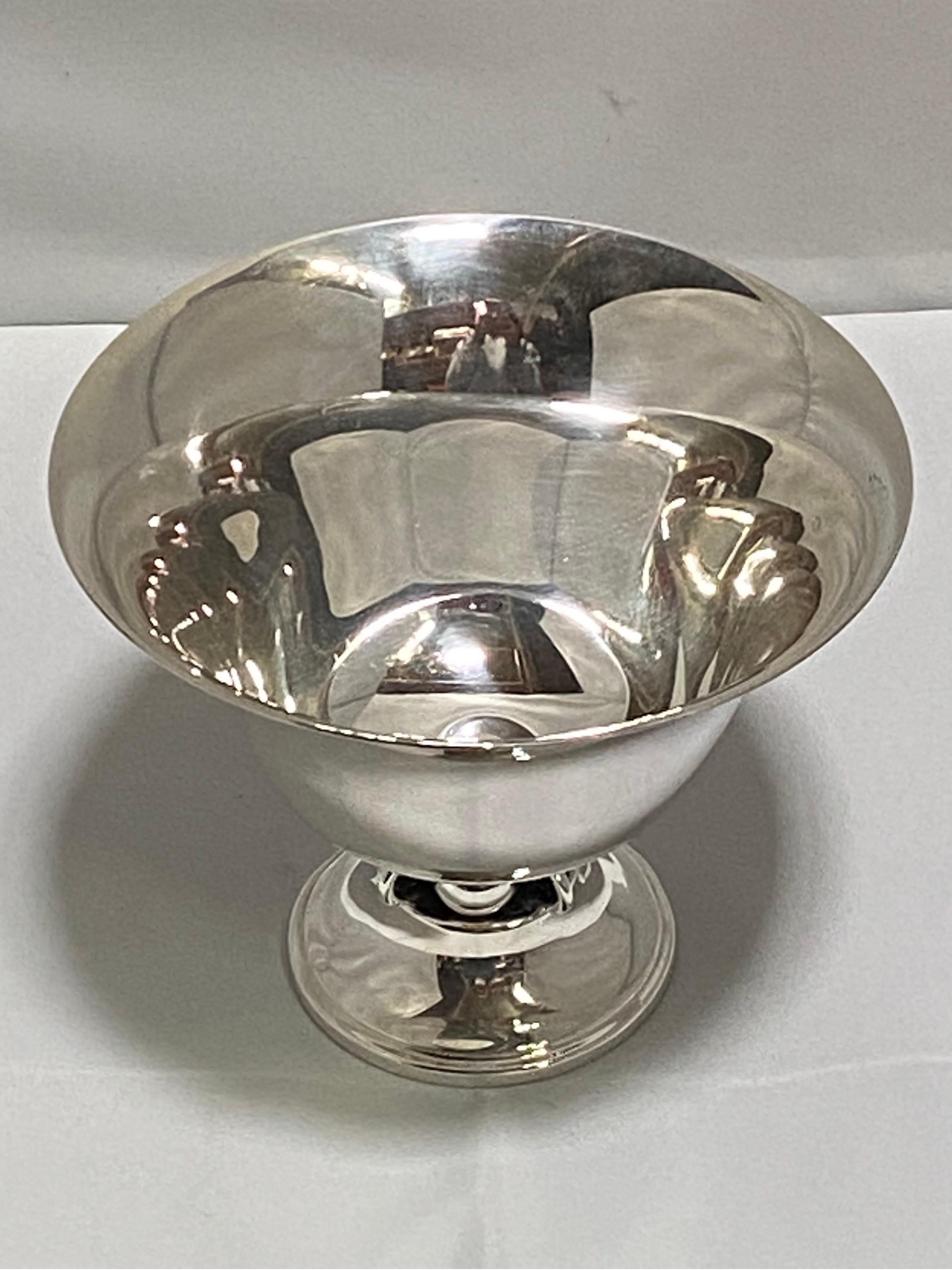 American Mid 20th Century Durham Sterling Silver Footed Bowl or Compote For Sale