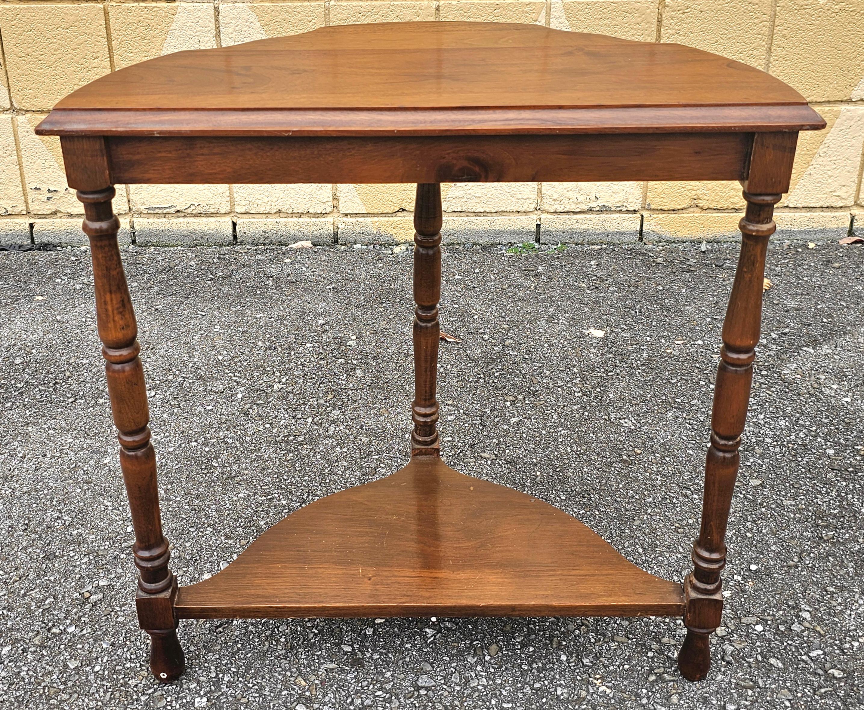 Mid 20th Century Edwardian Style Tiered Mahogany Console Table For Sale 1