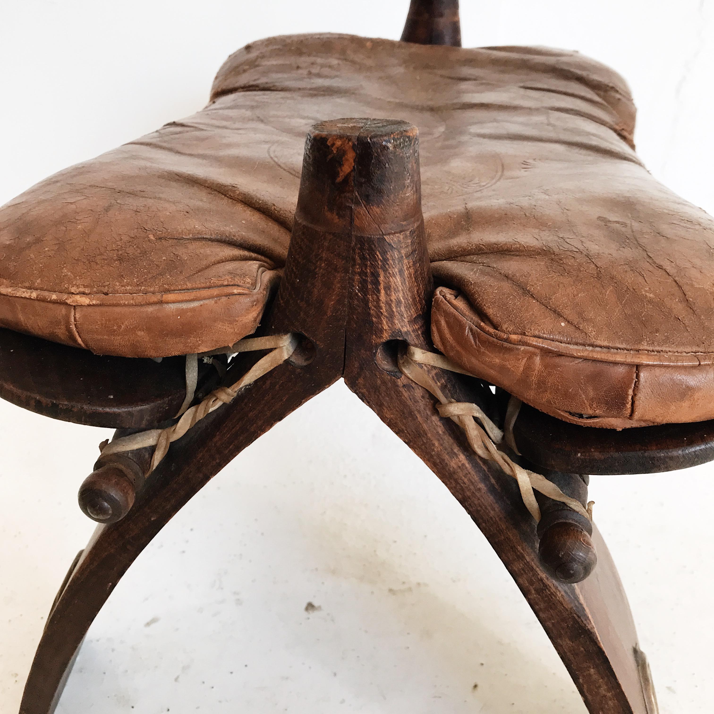 egyptian camel saddle footstool