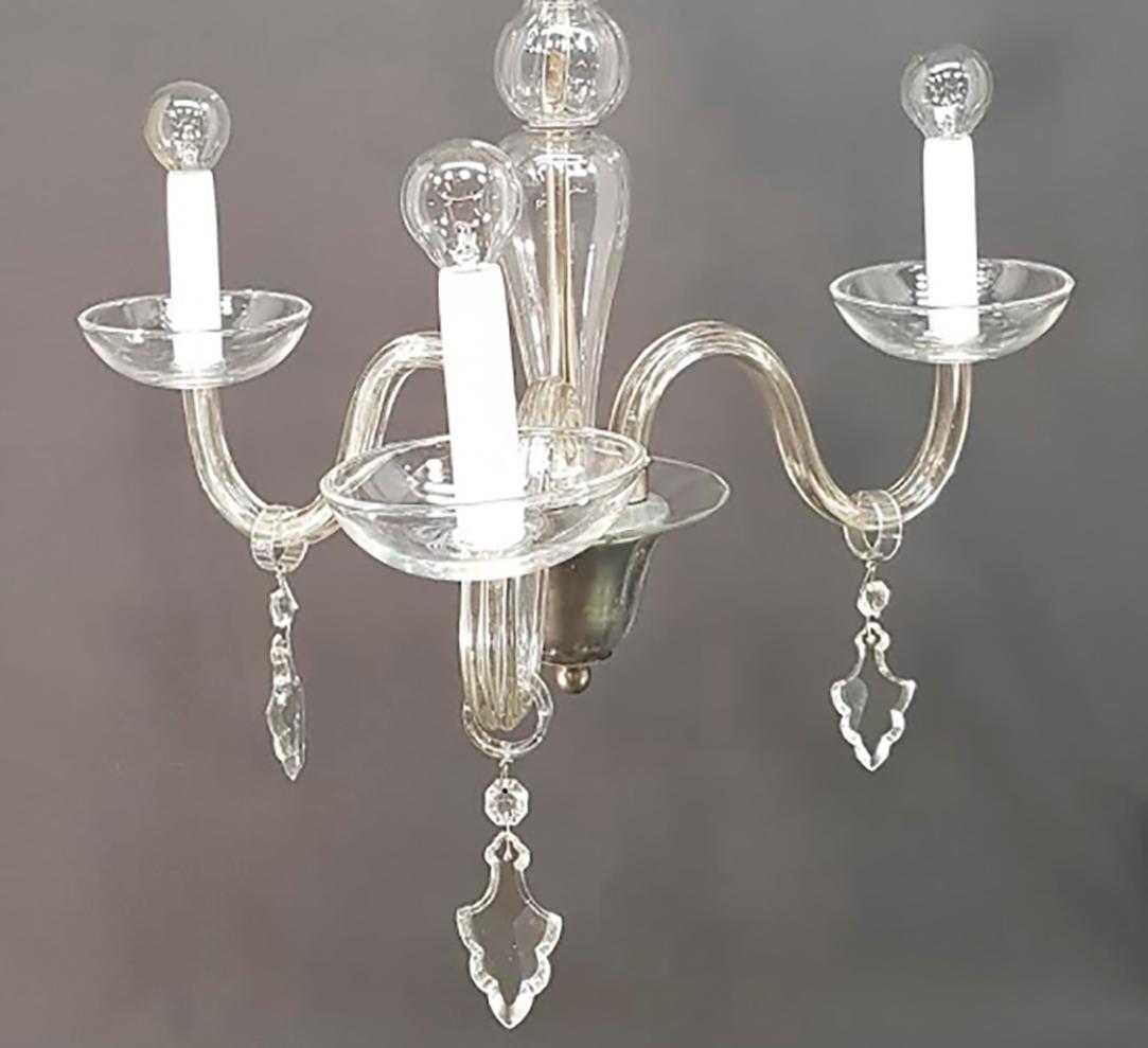Spanish Mid-20th Century Eight-Arm Crystal Chandelier For Sale