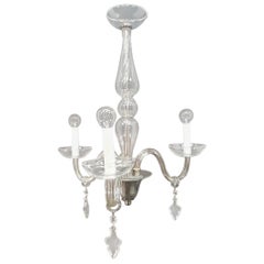 Vintage Mid-20th Century Eight-Arm Crystal Chandelier