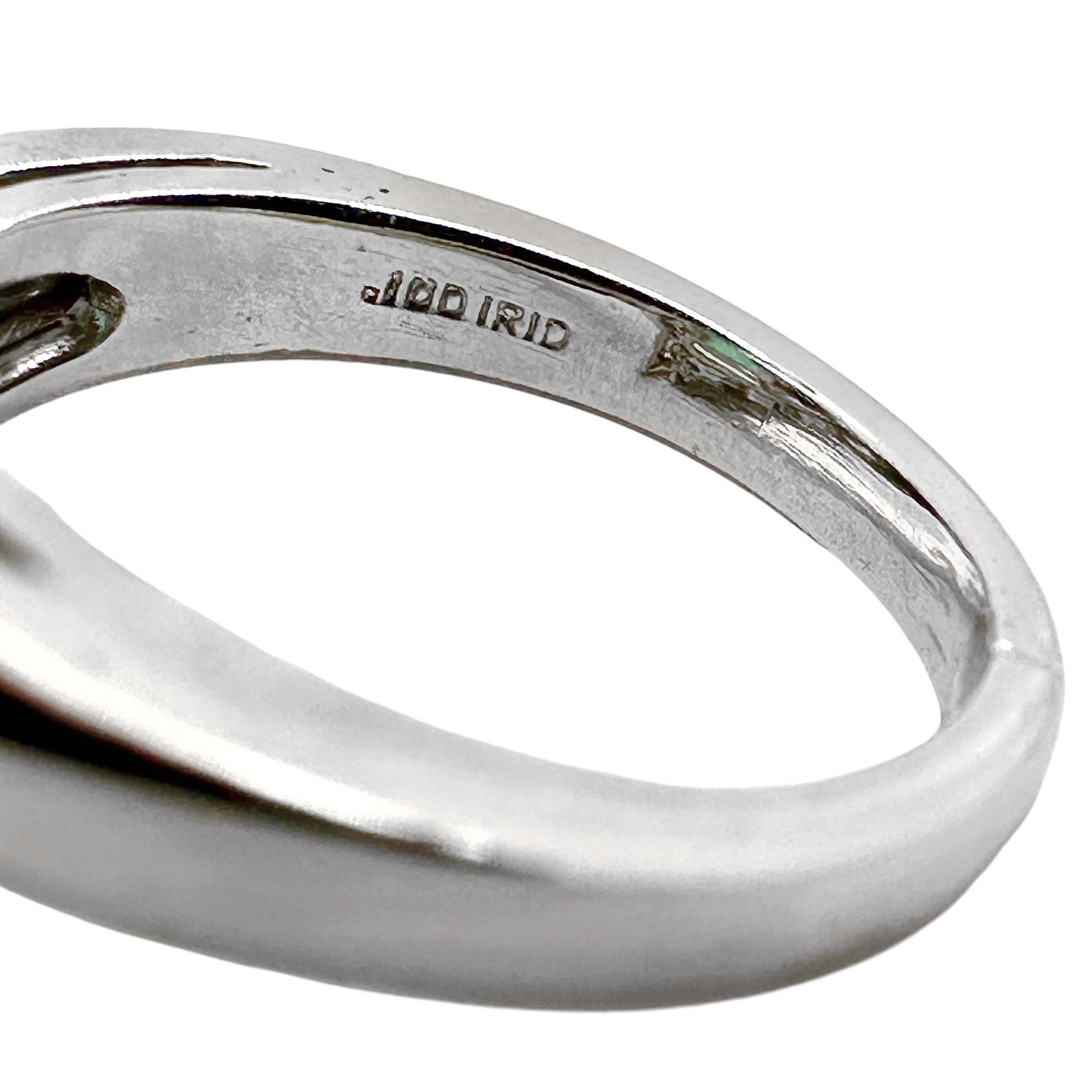 Mid-20th Century Elegance and Style in Platinum, Emerald and Diamonds For Sale 1