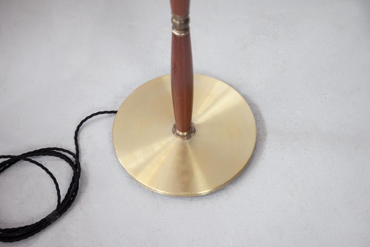 Brass Mid-20th Century, Elegant Danish Floor Lamp