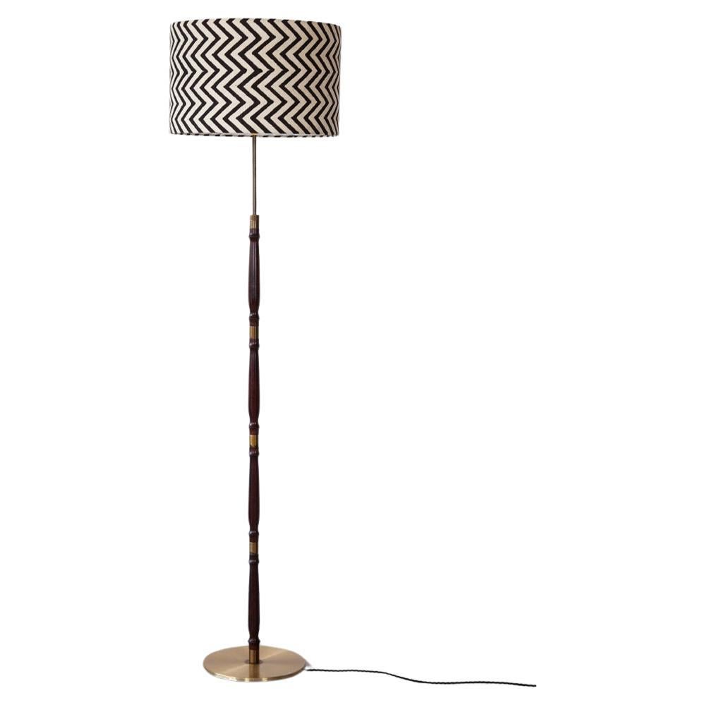 Mid 20th Century, Elegant Teak Floor Lamp For Sale