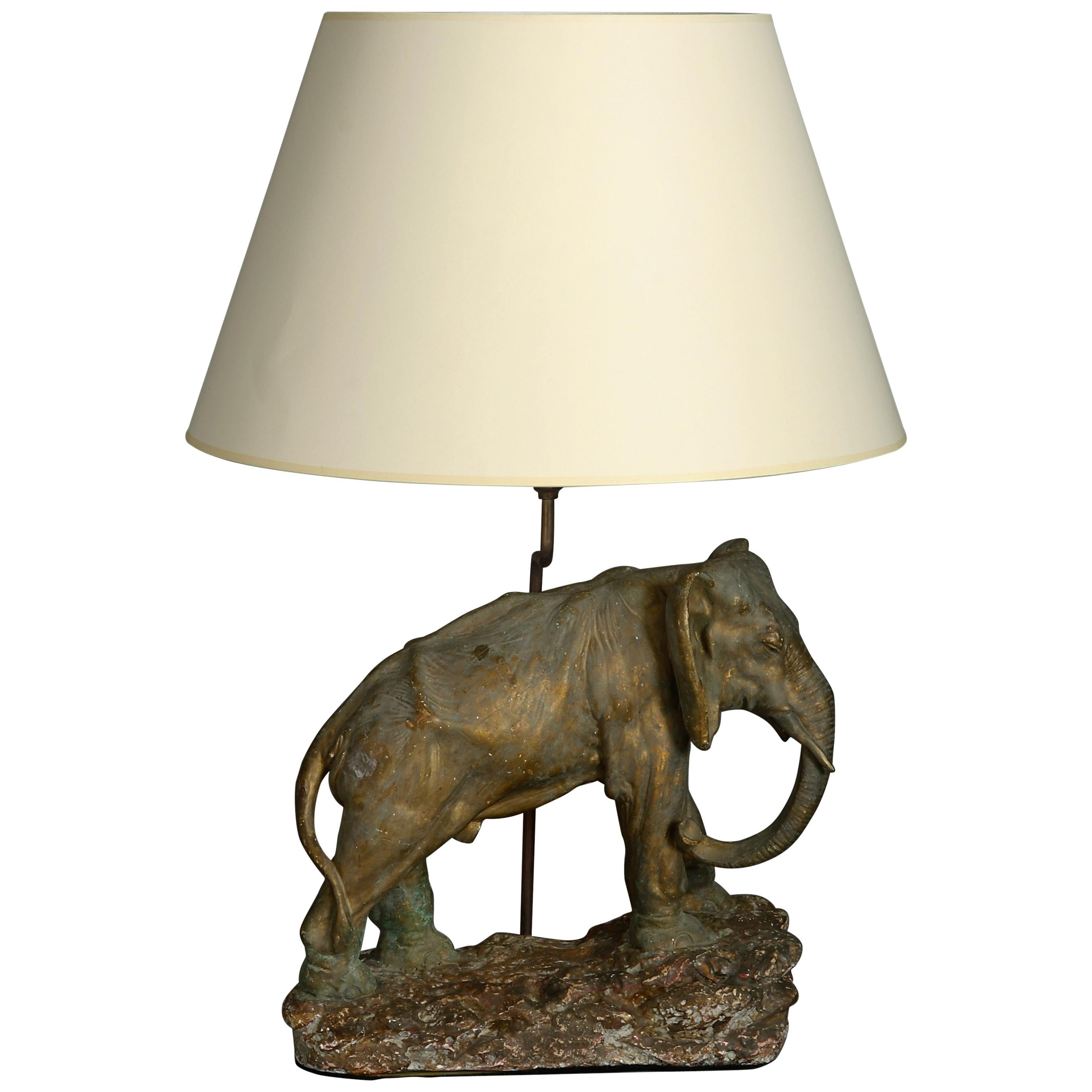 Mid-20th Century Elephant Lamp