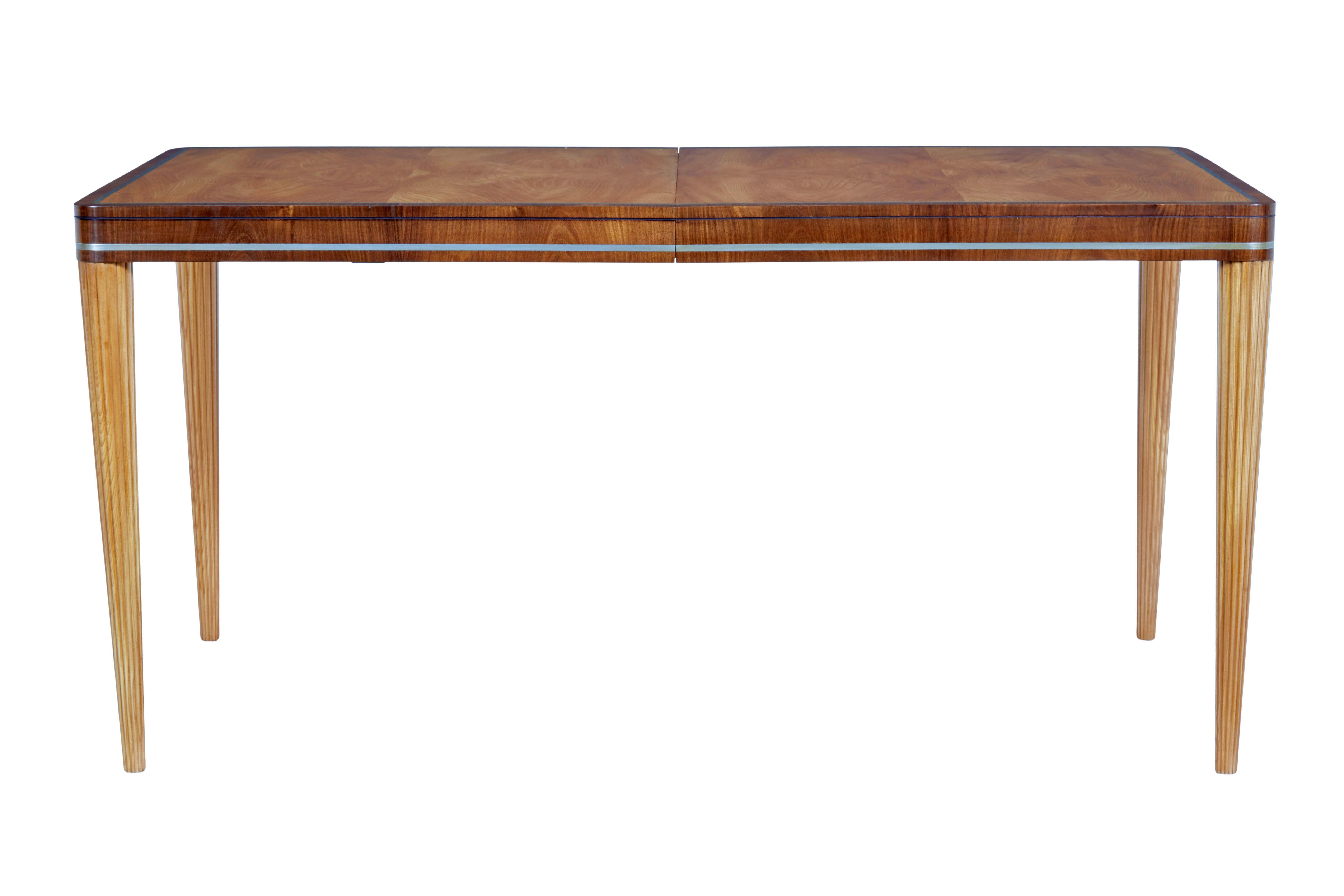 Swedish Mid 20th century elm and mahogany desk by Carl Bergsten For Sale