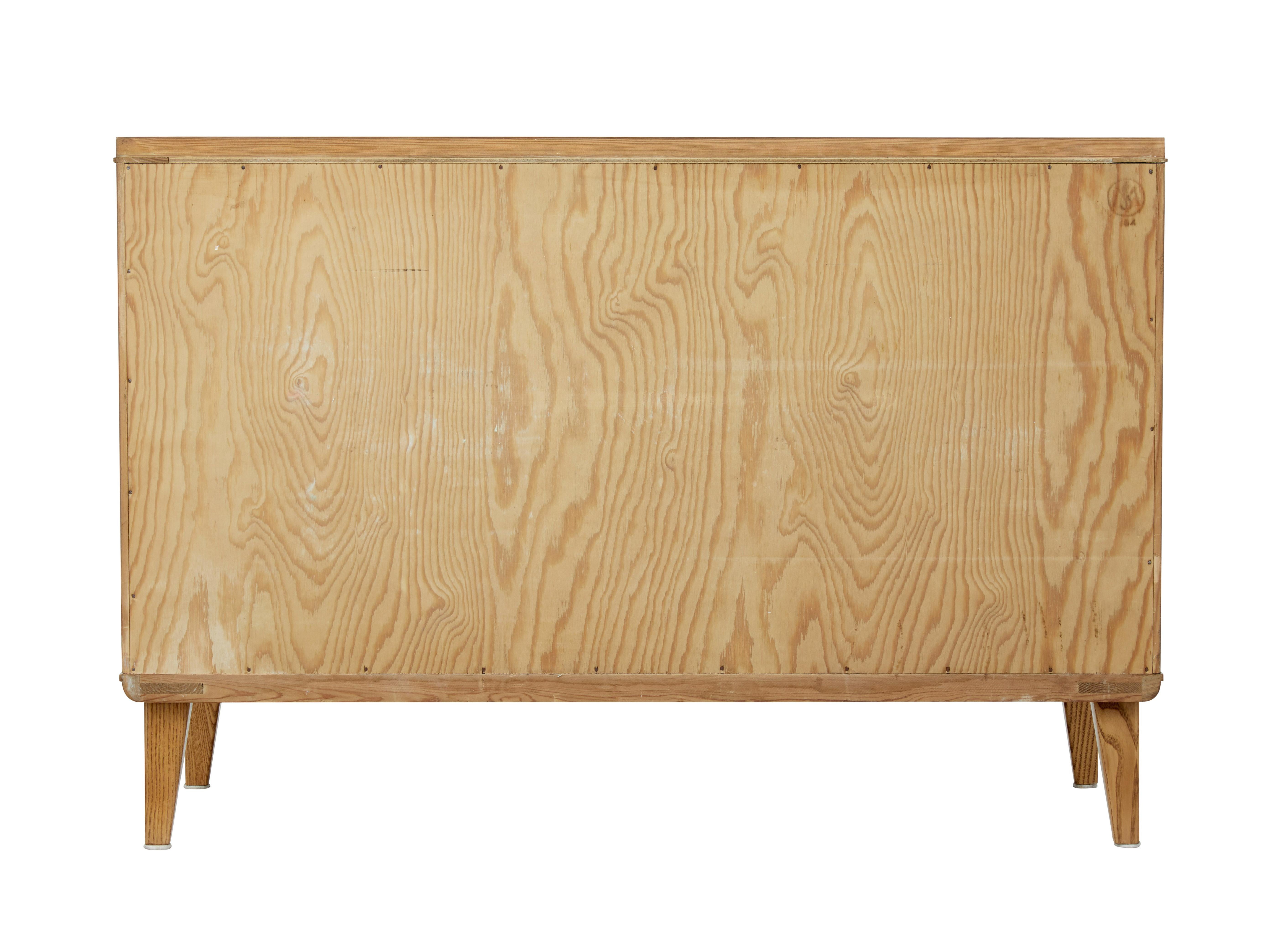 Veneer Mid-20th Century Elm Chest of Drawers by SMF Bodafors