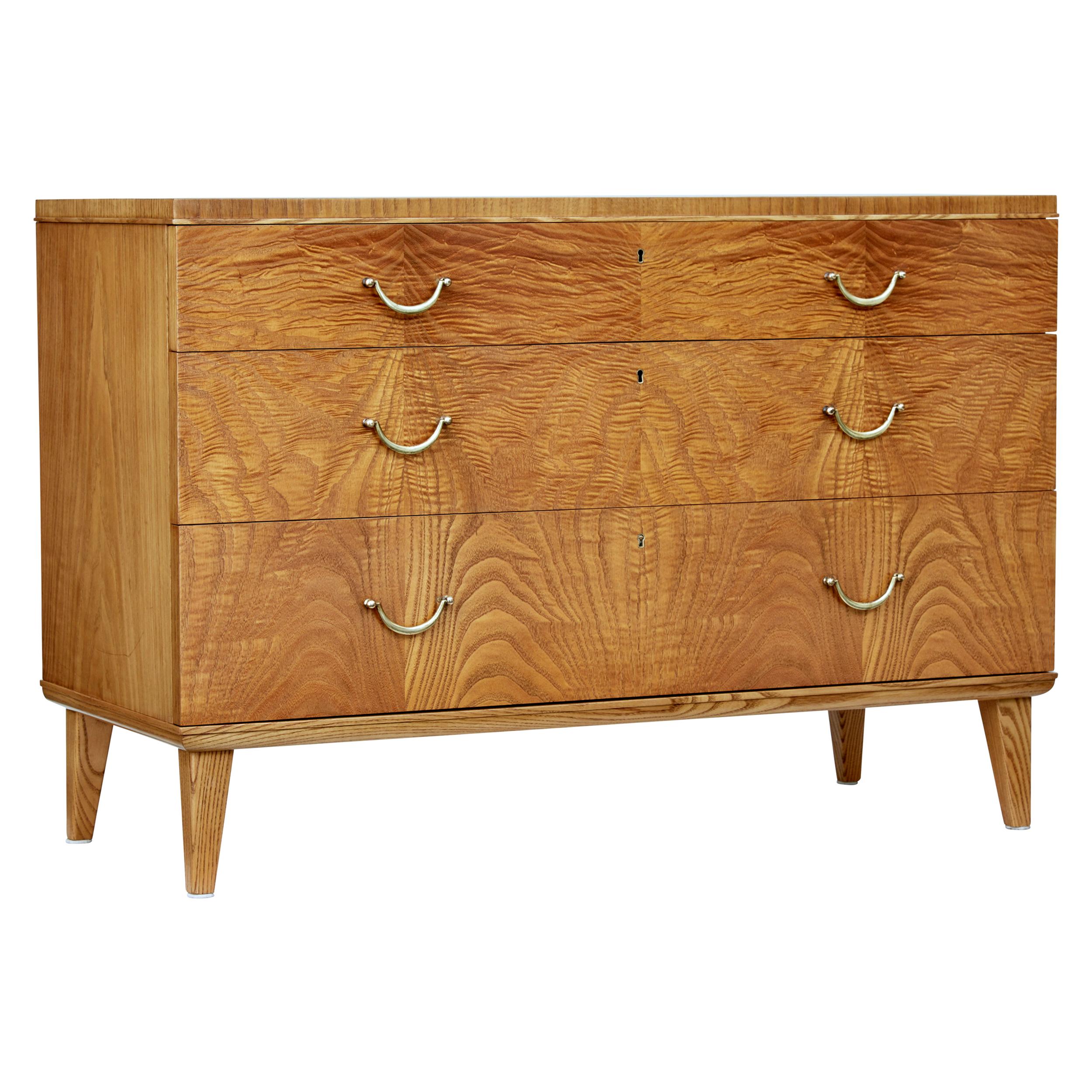 Mid-20th Century Elm Chest of Drawers by SMF Bodafors