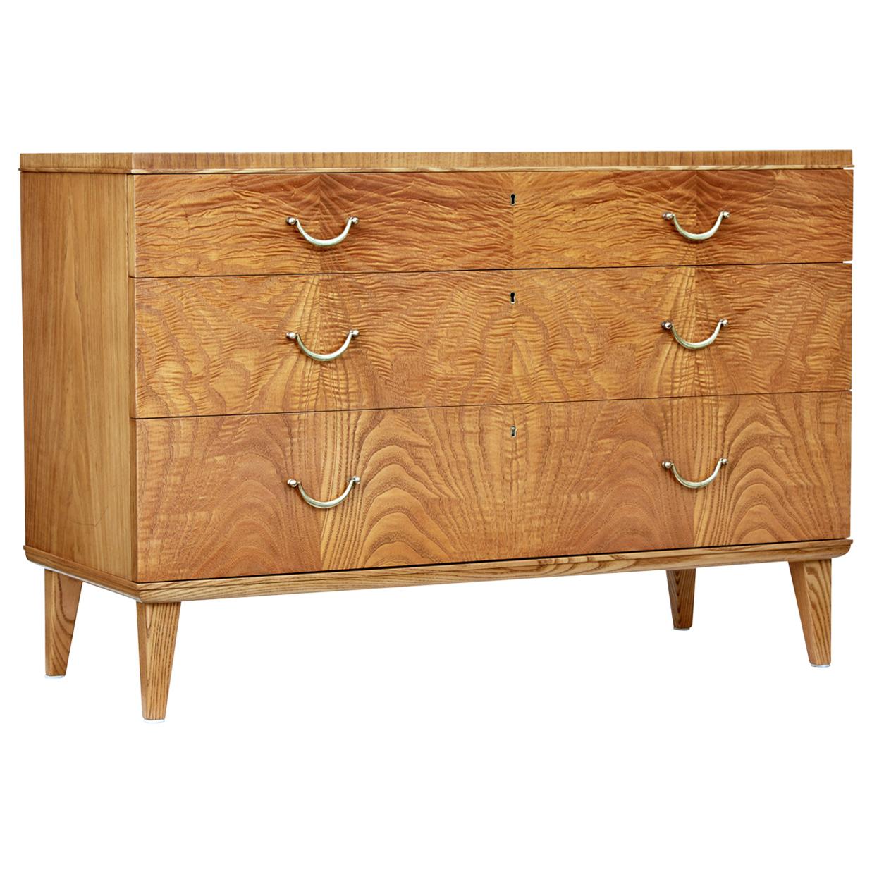 Mid-20th Century Elm Chest of Drawers by SMF Bodafors