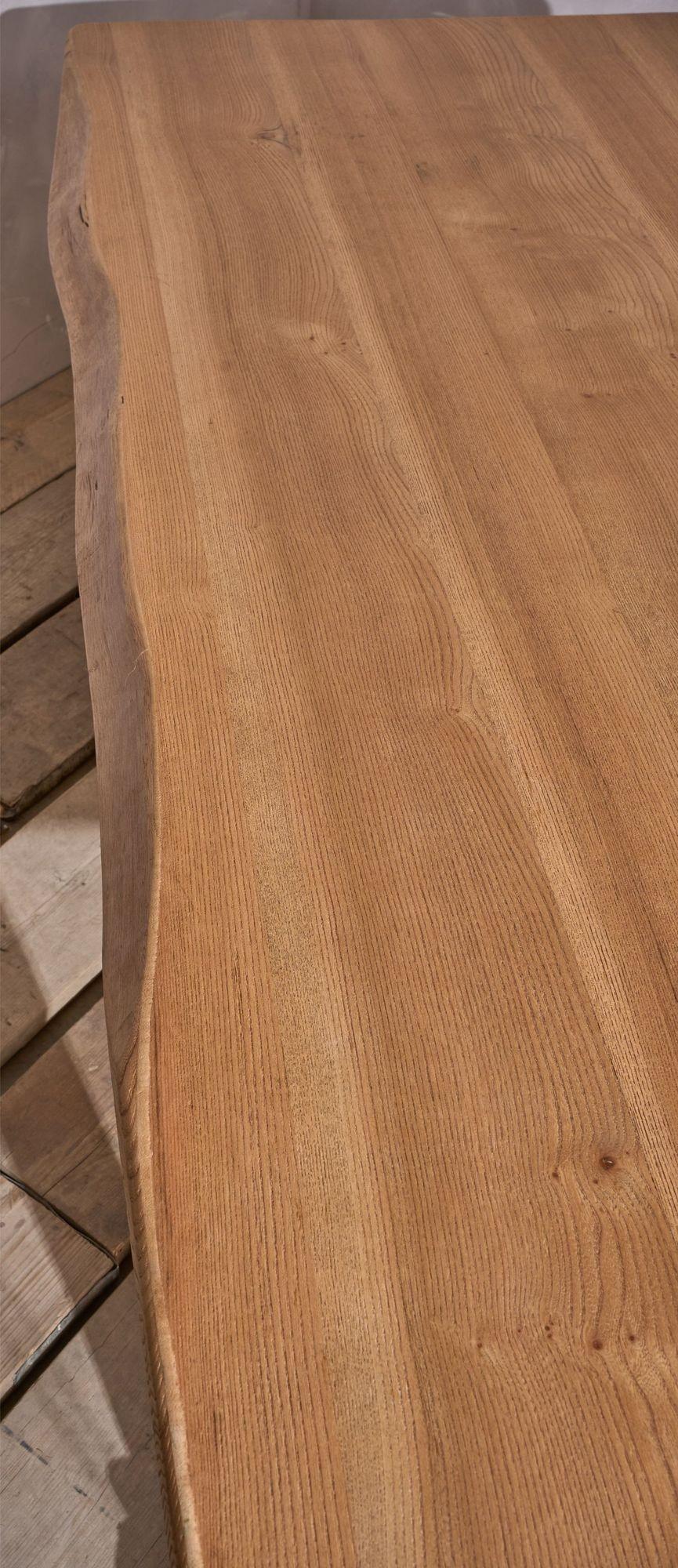 Mid 20th century Elm waney edge dining table 7