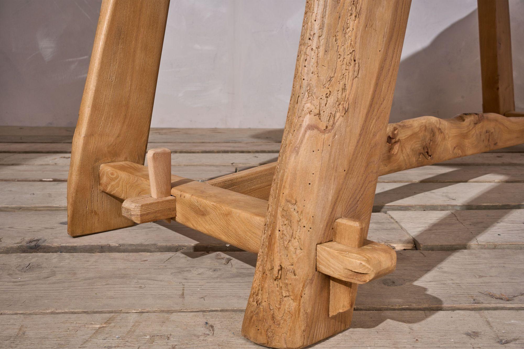 Mid 20th century Elm waney edge dining table 5