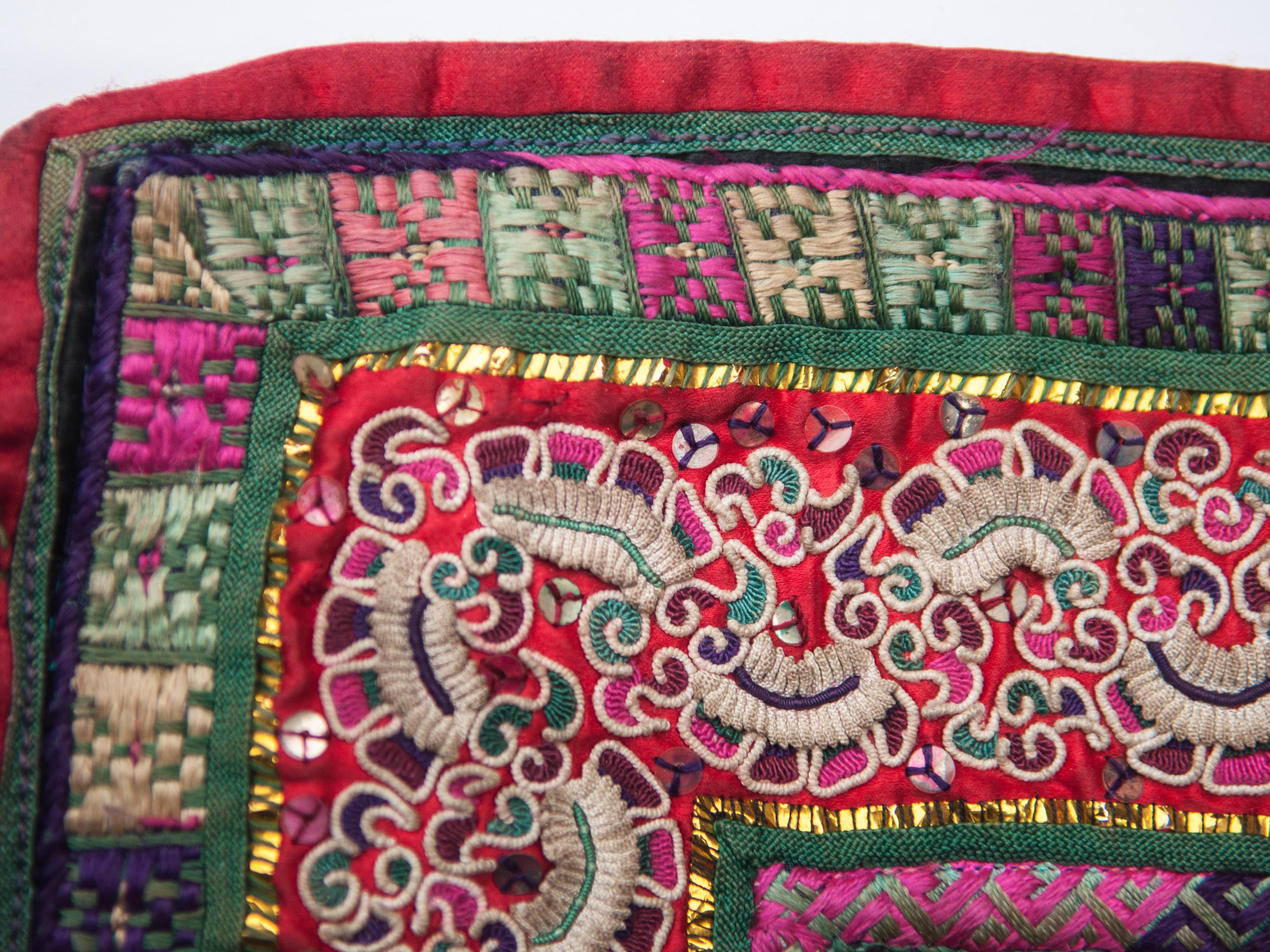 Mid-20th Century Embroidered Baby Carrier, Dong People of Guizhou, South China 5