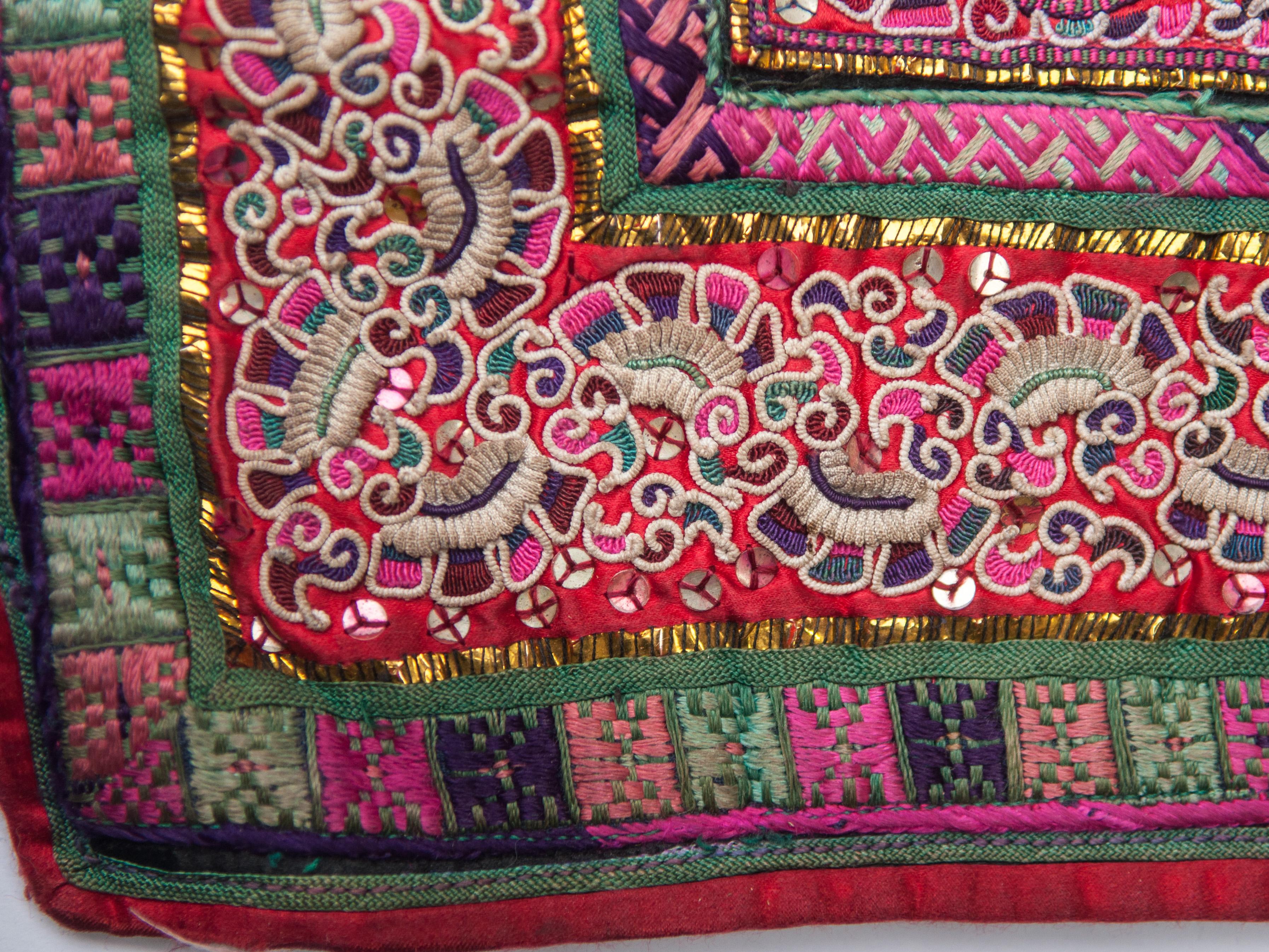 Mid-20th Century Embroidered Baby Carrier, Dong People of Guizhou, South China 7