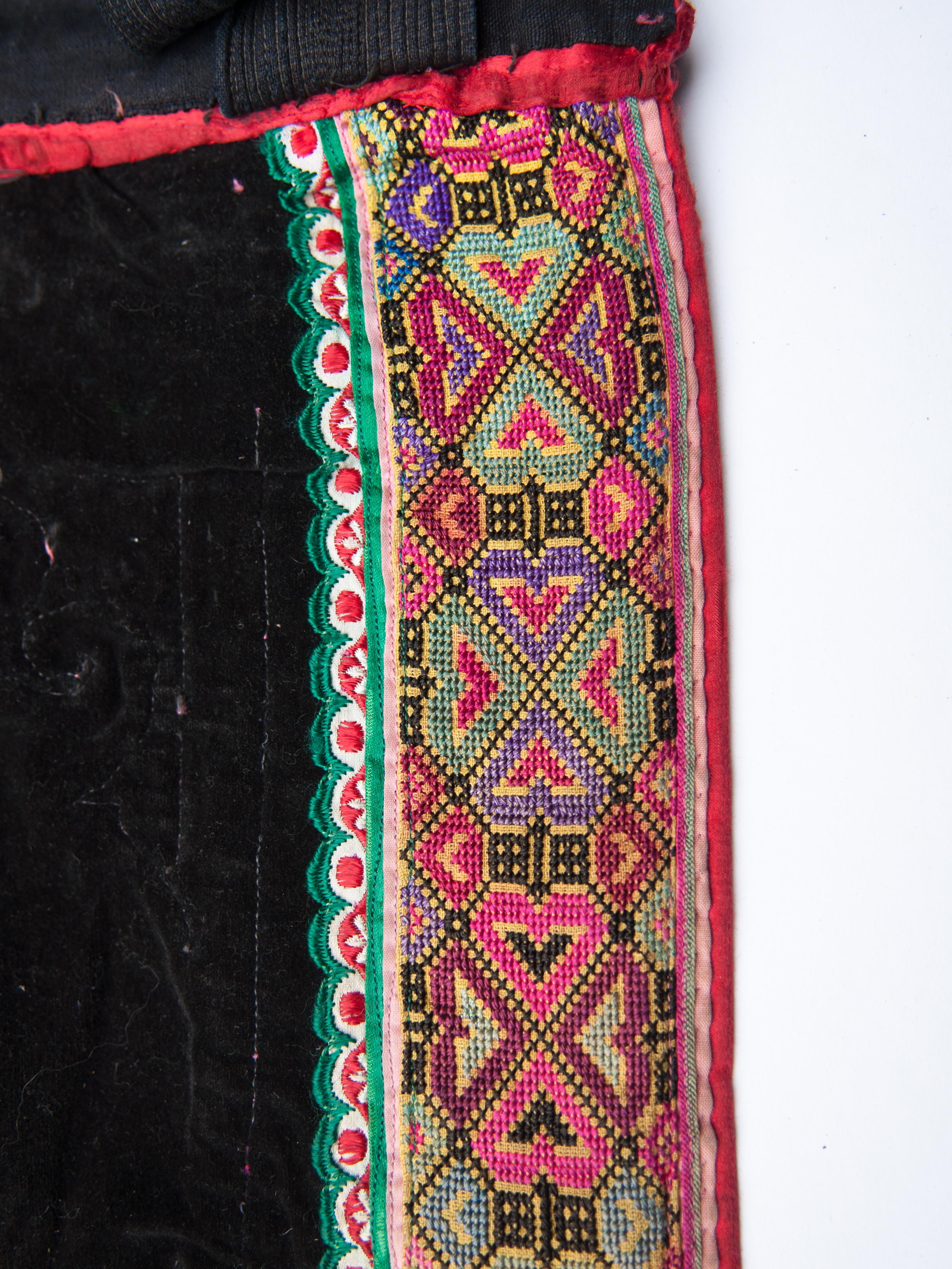 Mid-20th Century Embroidered Baby Carrier, Dong People of Guizhou, South China 11