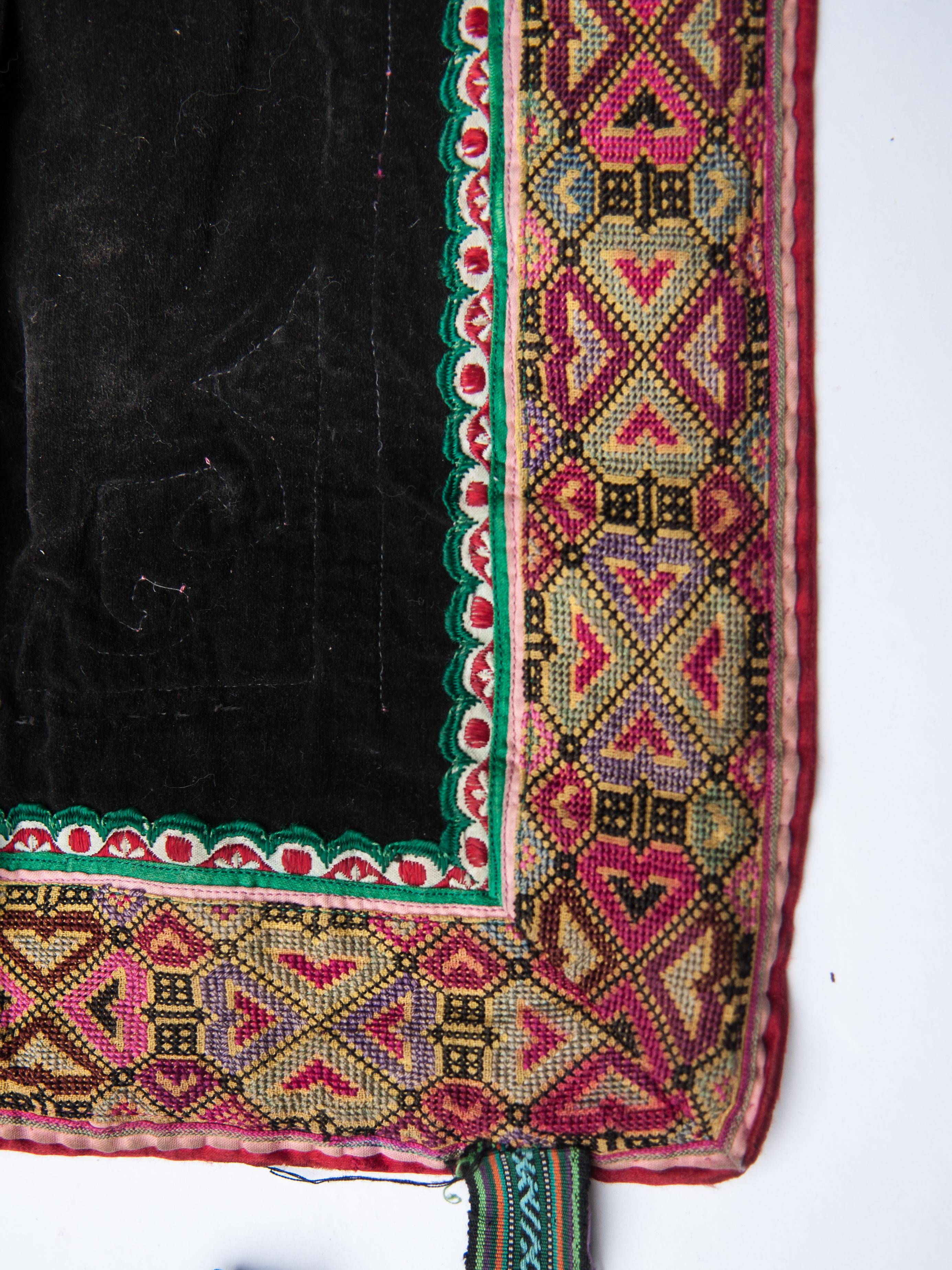 Mid-20th Century Embroidered Baby Carrier, Dong People of Guizhou, South China 12