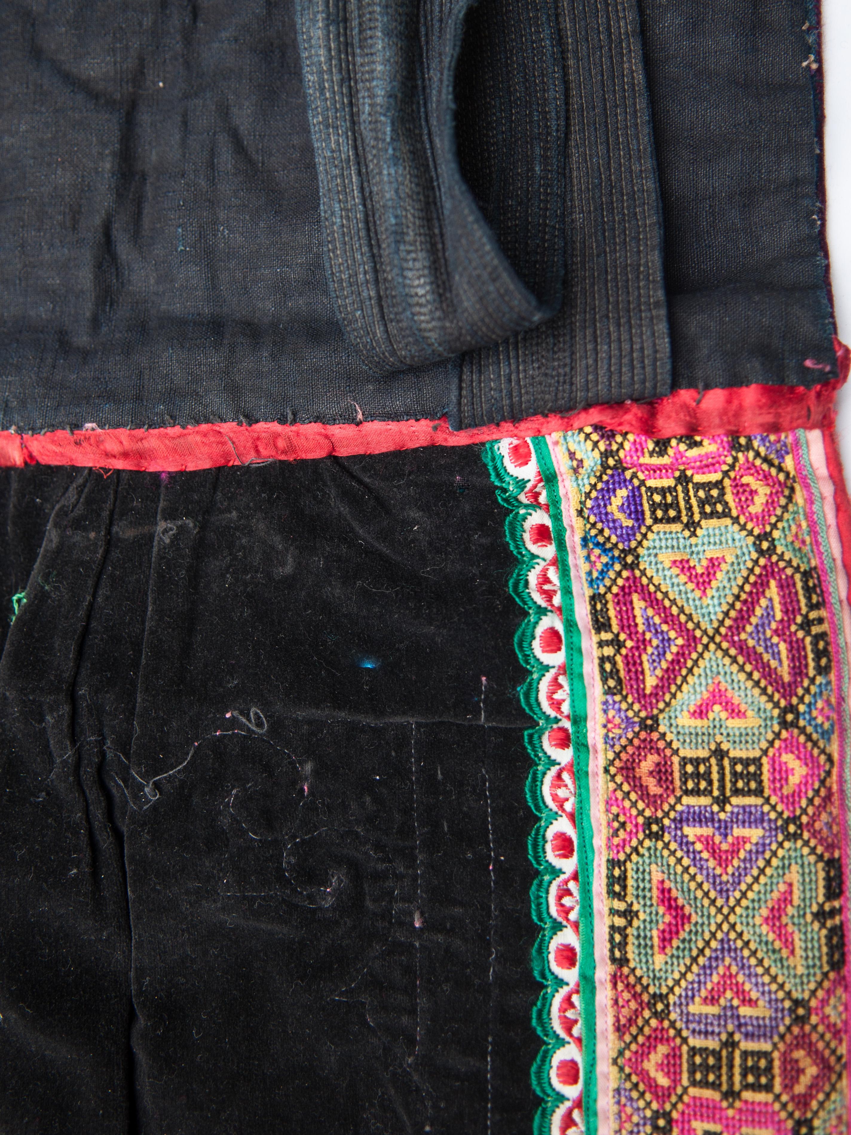 Mid-20th Century Embroidered Baby Carrier, Dong People of Guizhou, South China 13