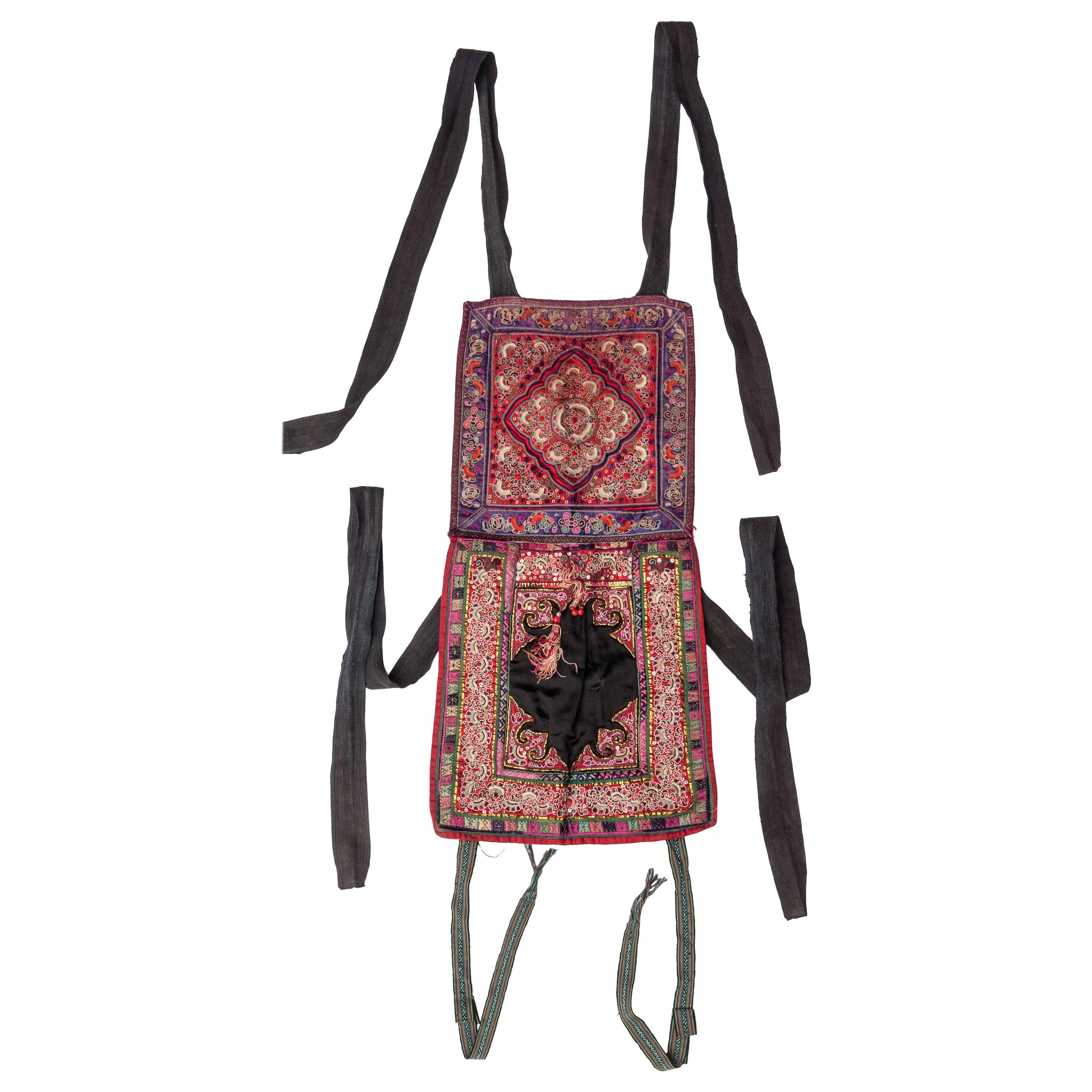 Mid-20th Century Embroidered Baby Carrier, Dong People of Guizhou, South China