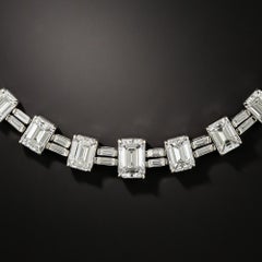 Mid-20th Century Emerald-Cut Diamond Necklace, 33.00 Carat 'GIA'