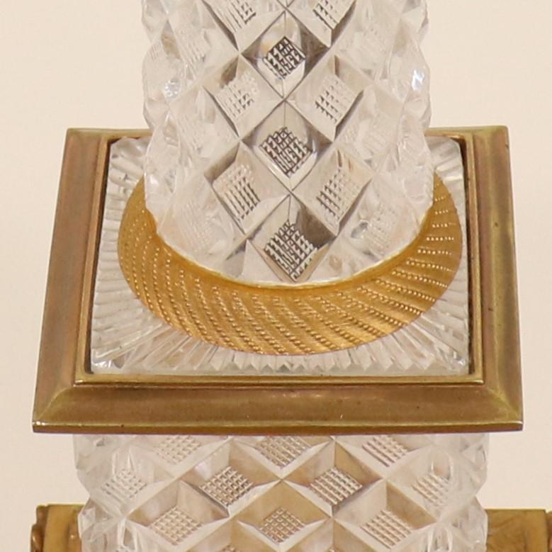 Mid-20th Century Empire Style Austrian Crystal and Gilt Bronze Table Lamp 3