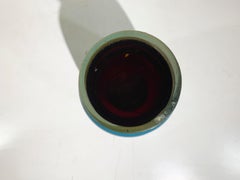 Mid-20th Century Enameled Glass Vase, France, Circa 1950's