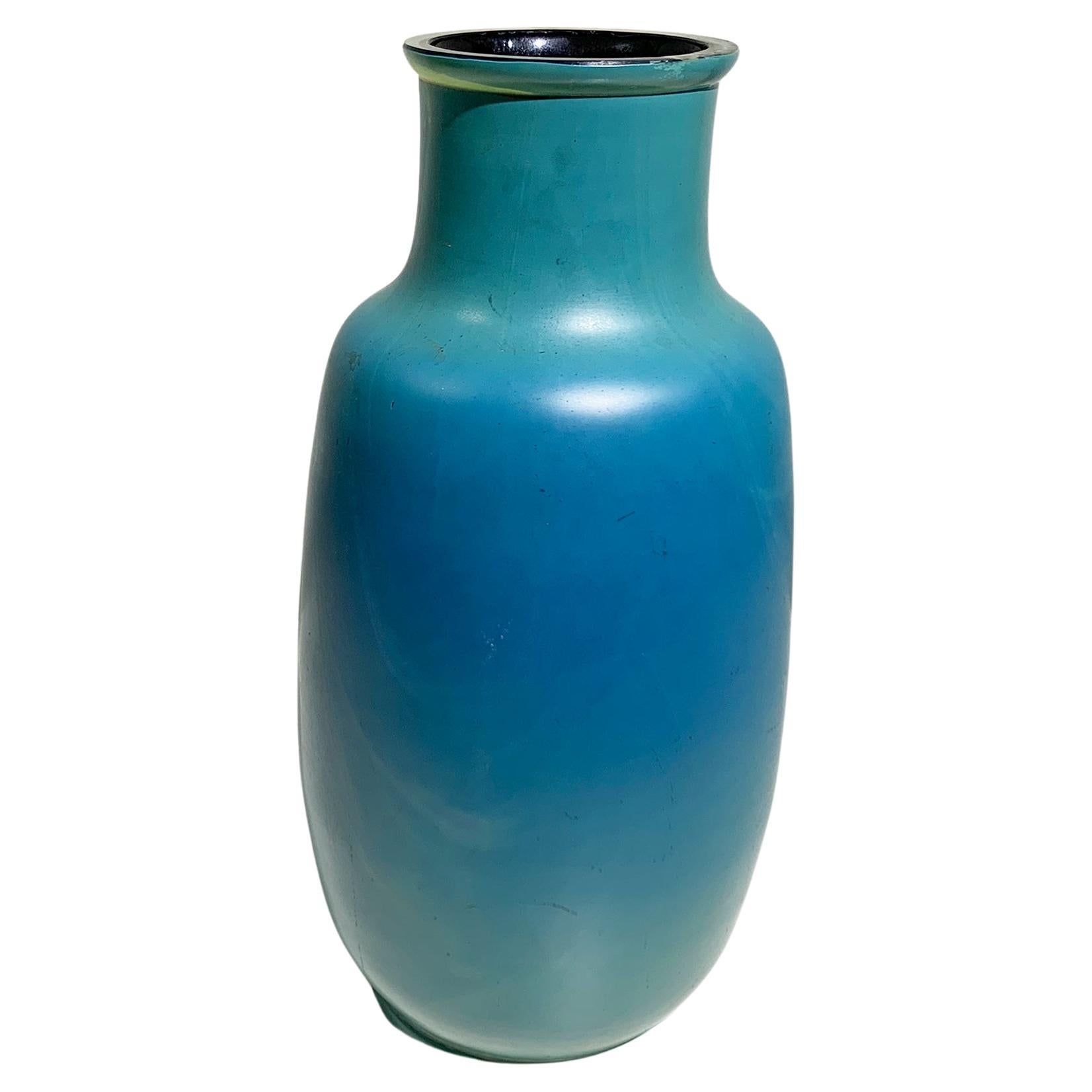 Mid-20th Century Enameled Glass Vase, France, Circa 1950's