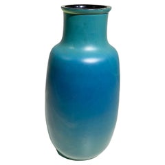 Jarrón de cristal esmaltado de mediados del siglo XX, Francia, circa años 50