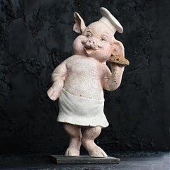 Mid-20th Century English Butchers Shop Counter Display Figure