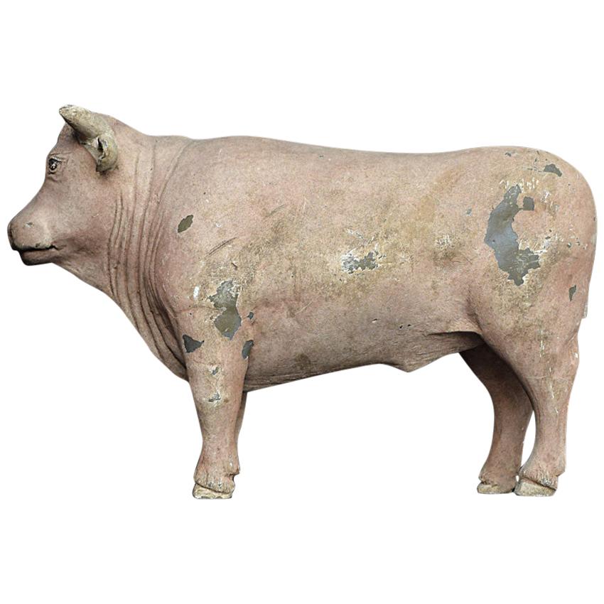 Mid-20th Century English Butchers Trade Sign Bull Figure