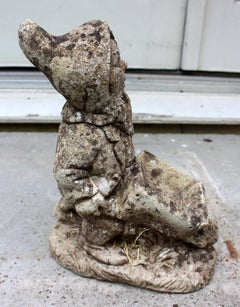 Mid-20th Century English Cast Stone Garden Gnome Planter