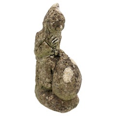 Mid-20th Century English Cast Stone Garden Gnome