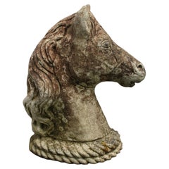 Mid-20th Century English Cast Stone Horse's Head