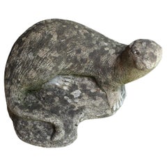Mid-20th Century English Cast Stone Otter Garden Statue
