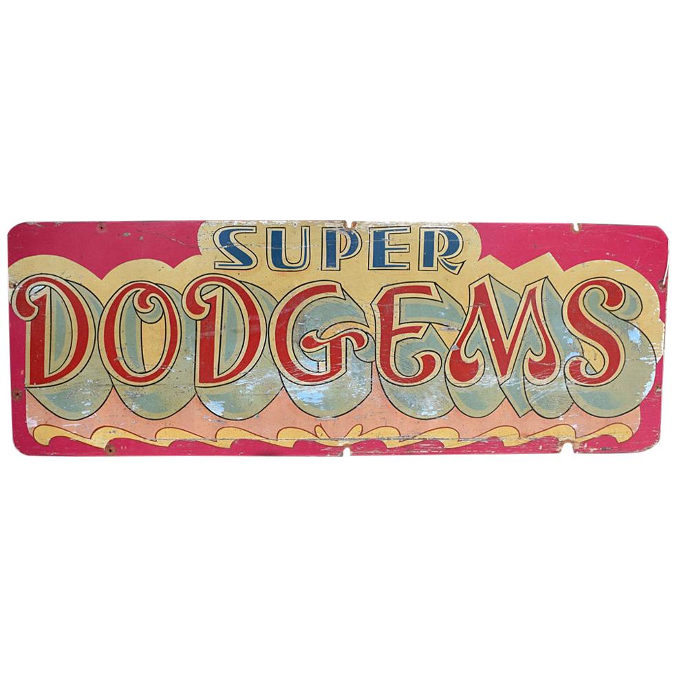 Mid-20th Century English Fairground Double Sided Sign