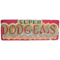 Used Mid-20th Century English Fairground Double Sided Sign