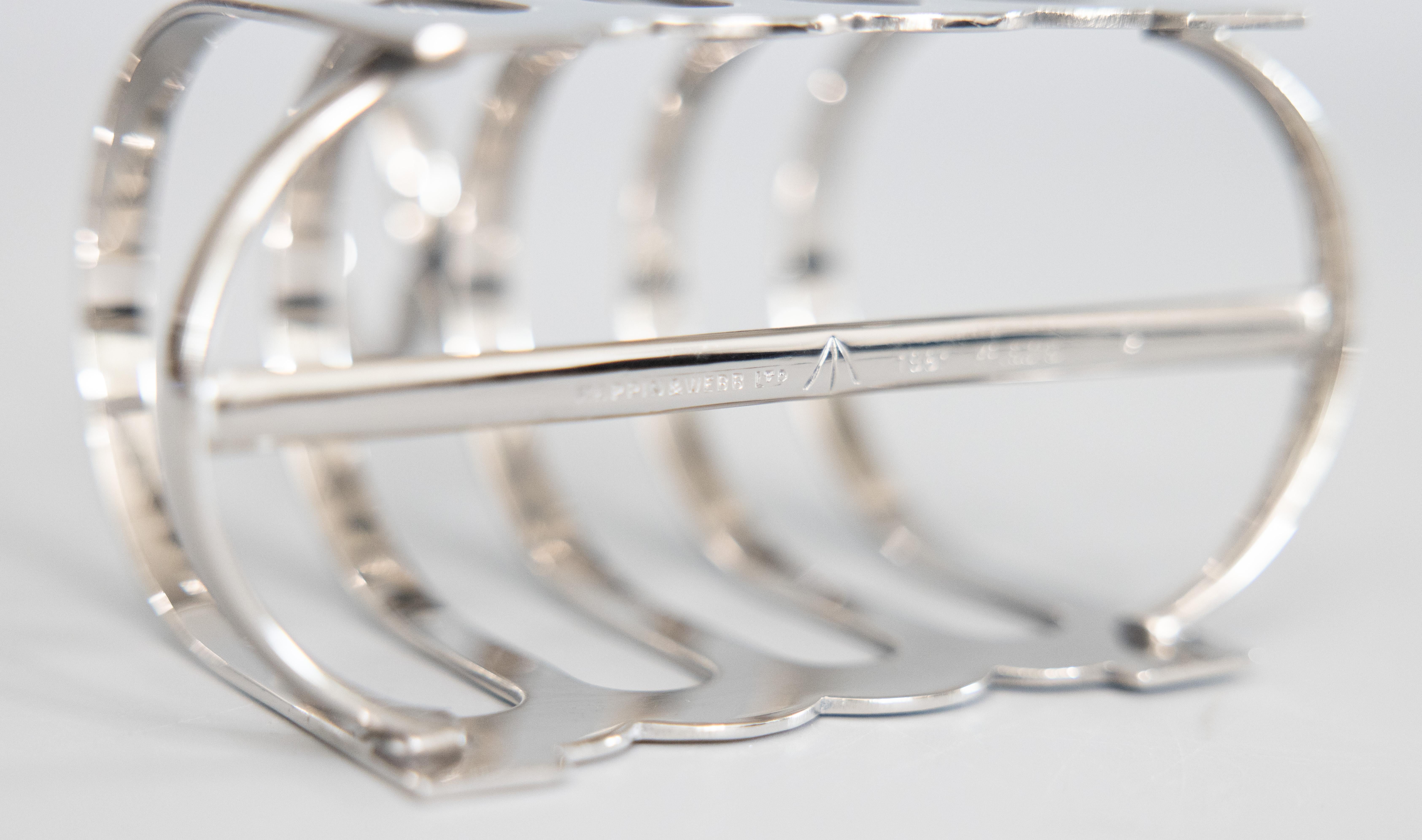 Mid-20th Century English Mappin & Webb Silver Plate Toast Rack 2