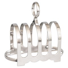 Mid-20th Century English Mappin & Webb Silver Plate Toast Rack