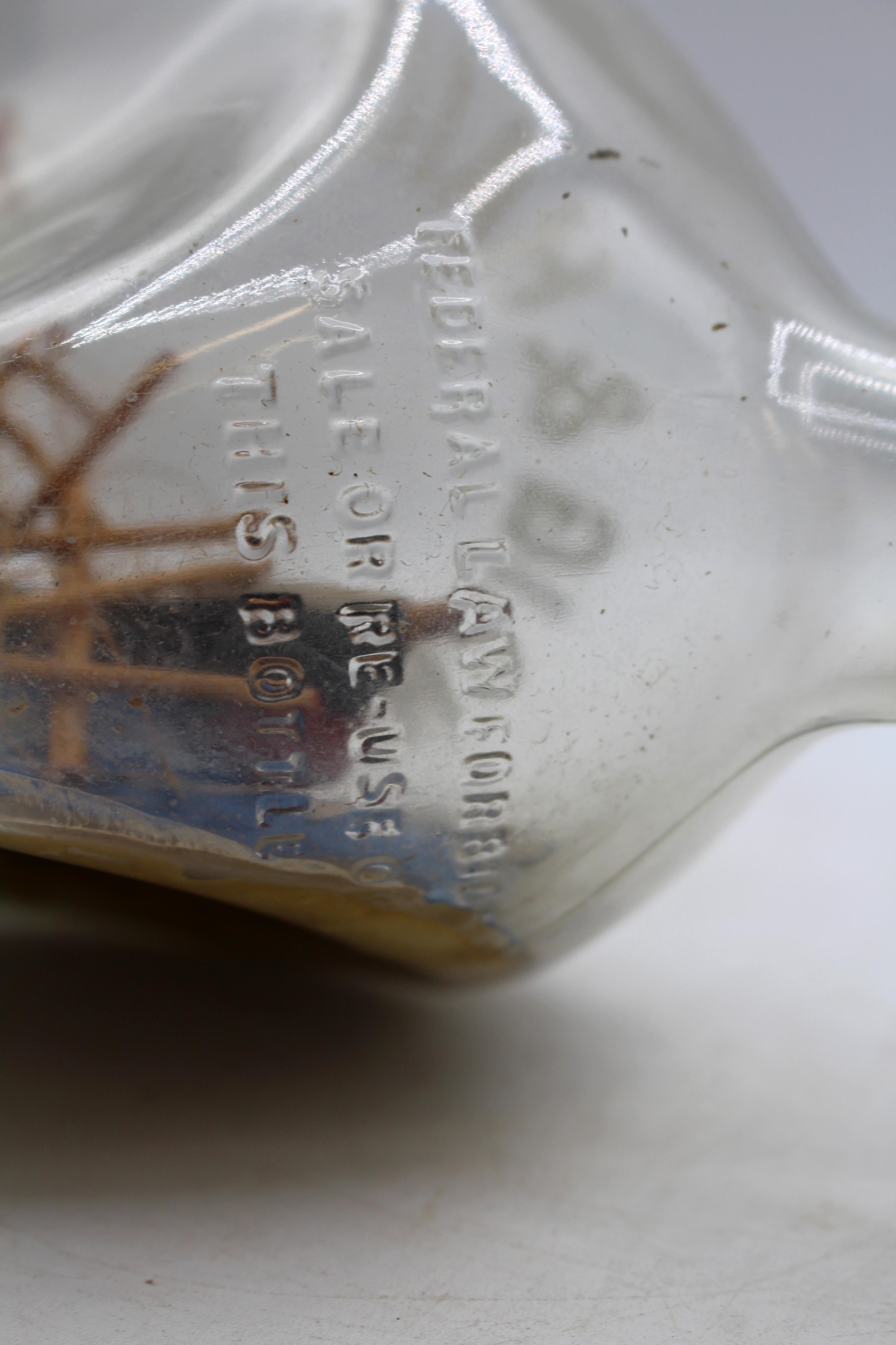 Mid-20th Century English Model of a Ship Wreck in a Bottle For Sale 1