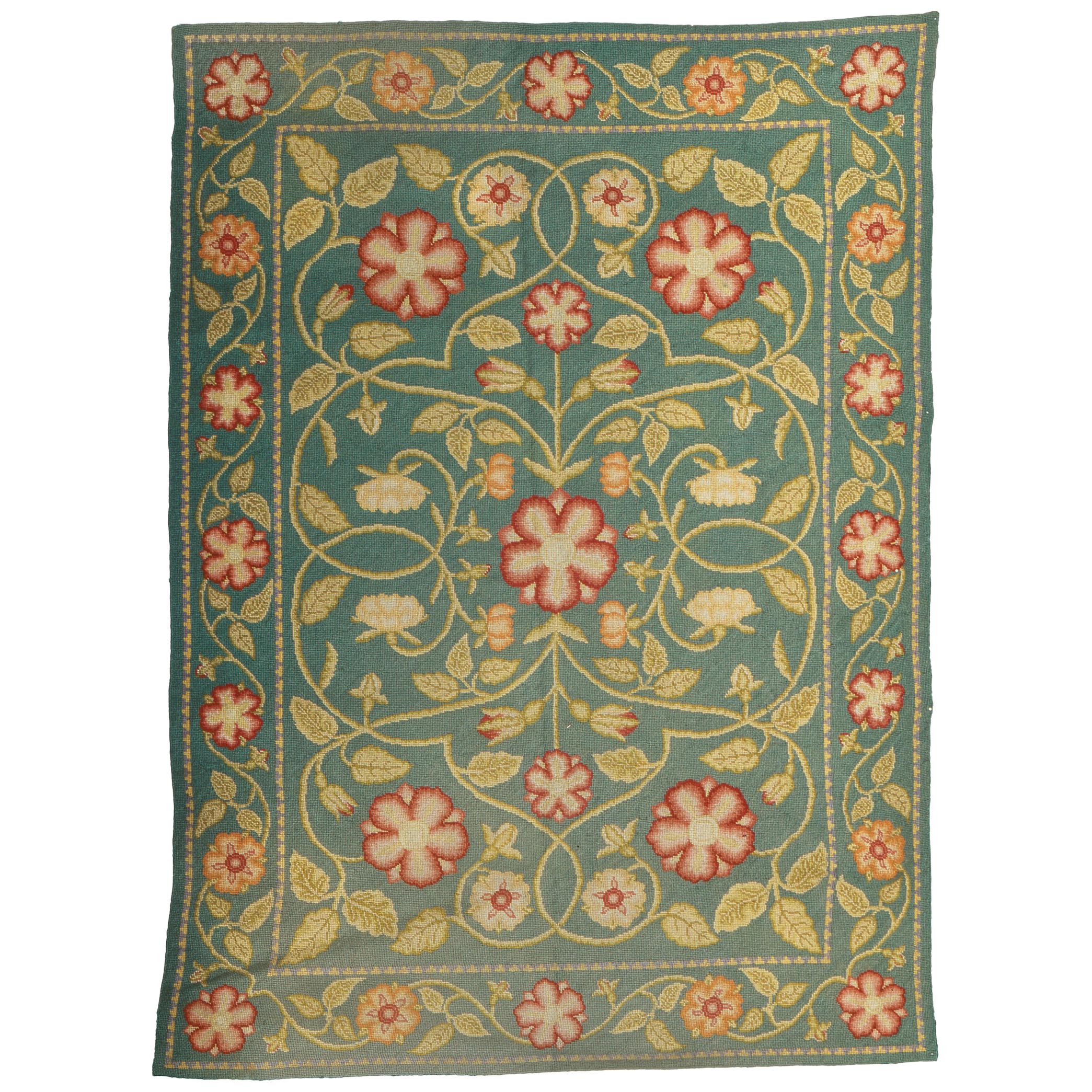 Mid-20th Century English Needle Point Rug For Sale
