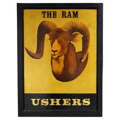 Mid-20th Century English Pub Sign for "The Ram"