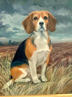 20th Century English School portrait of a Beagle Puppy