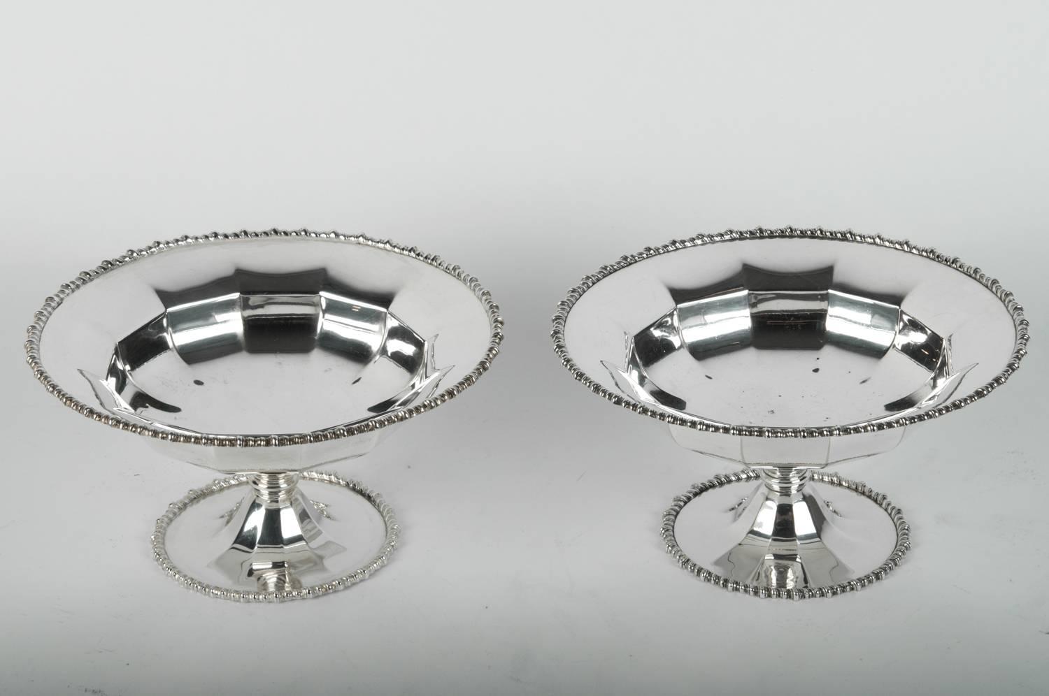 Mid-20th Century English Silver Plate Compote Set For Sale 2