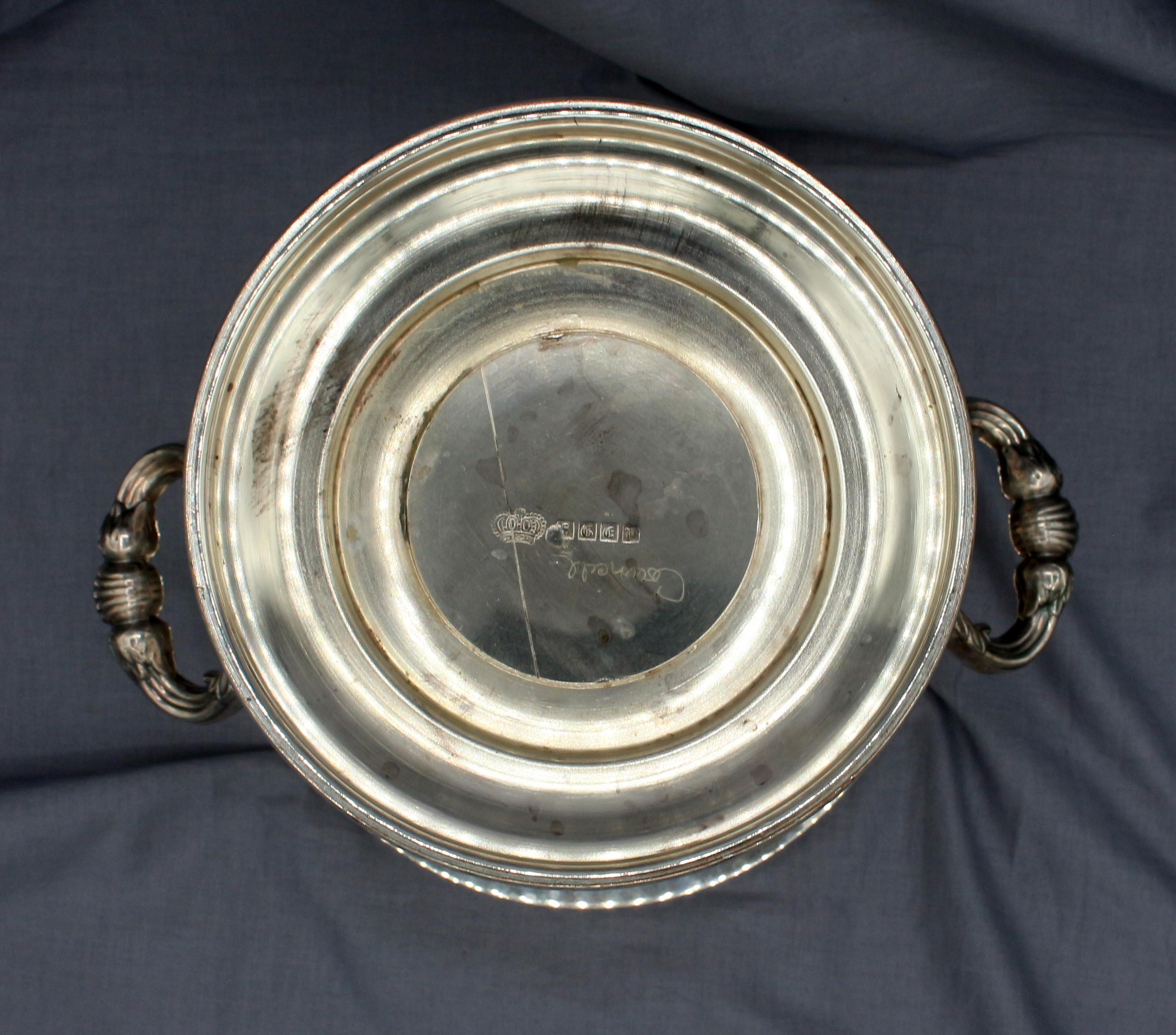 American Mid-20th Century English Silver Plated Champagne Cooler For Sale