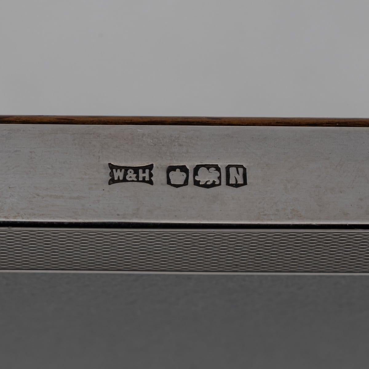 Marco de fotos inglés de plata maciza de mediados del siglo XX, Walker & Hall, Londres c.1948 en venta 4