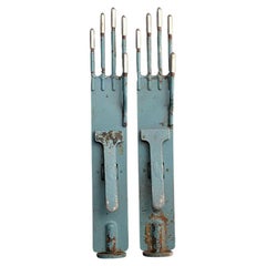 Mid-20th Century English Spring-Loaded Metal Glove Stretchers