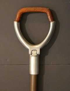 Mid-20th Century English Steel Shooting Stick or Hunting Walking Stick