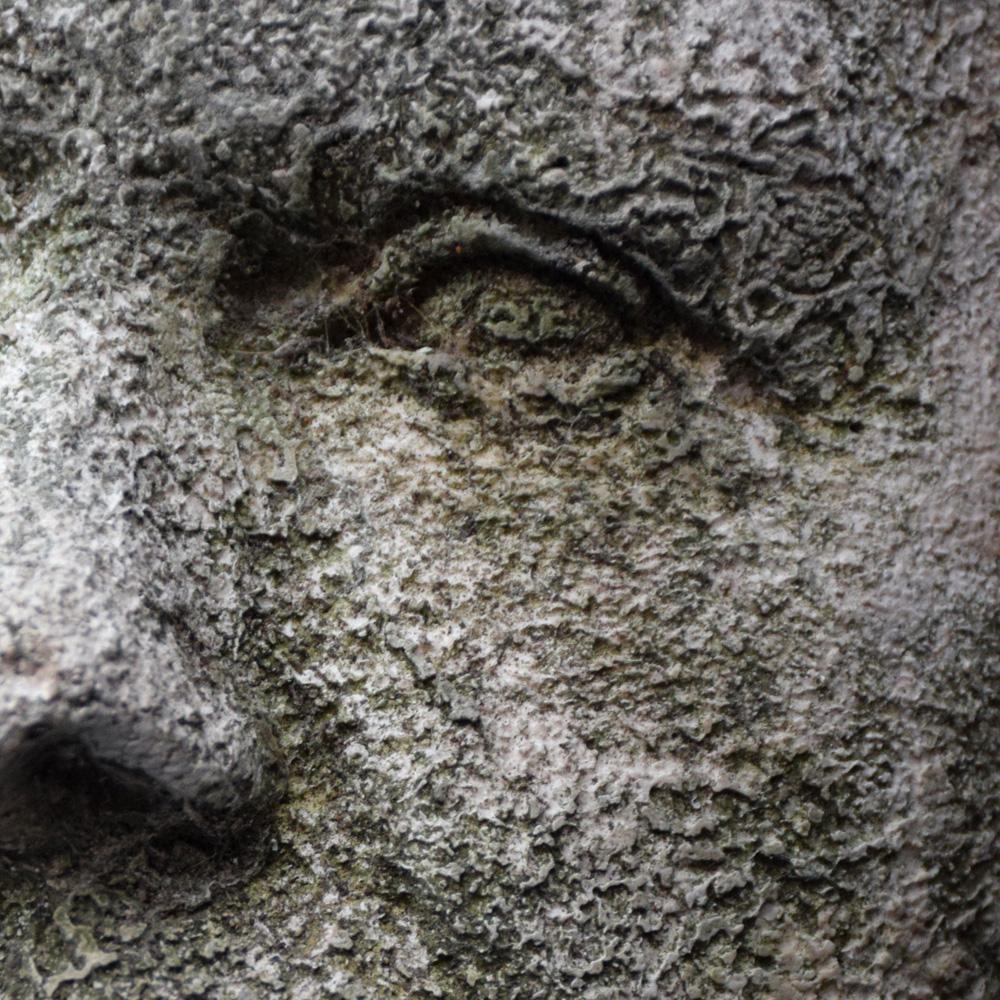 Hand-Crafted Mid-20th Century English Weathered Ghostly Plaster Bust