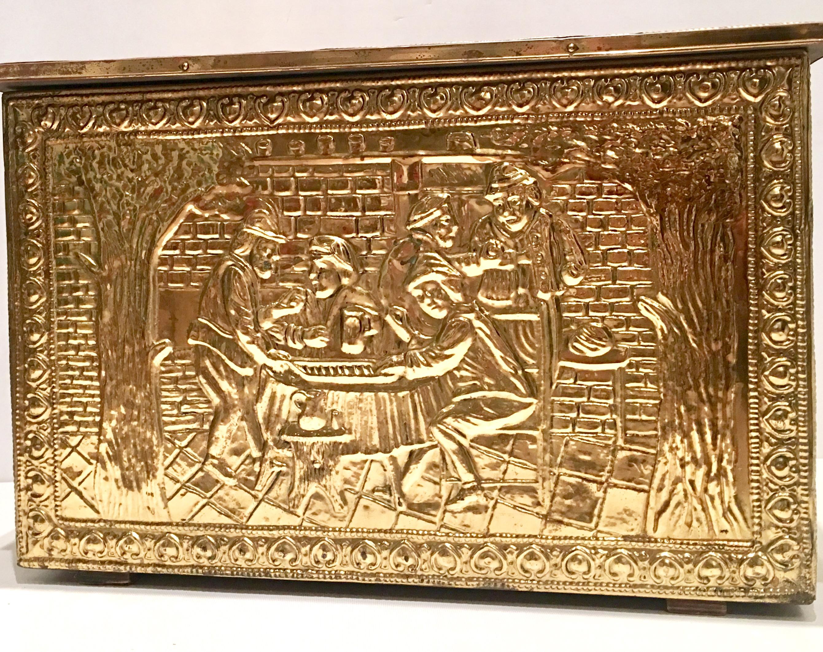 brass wood box