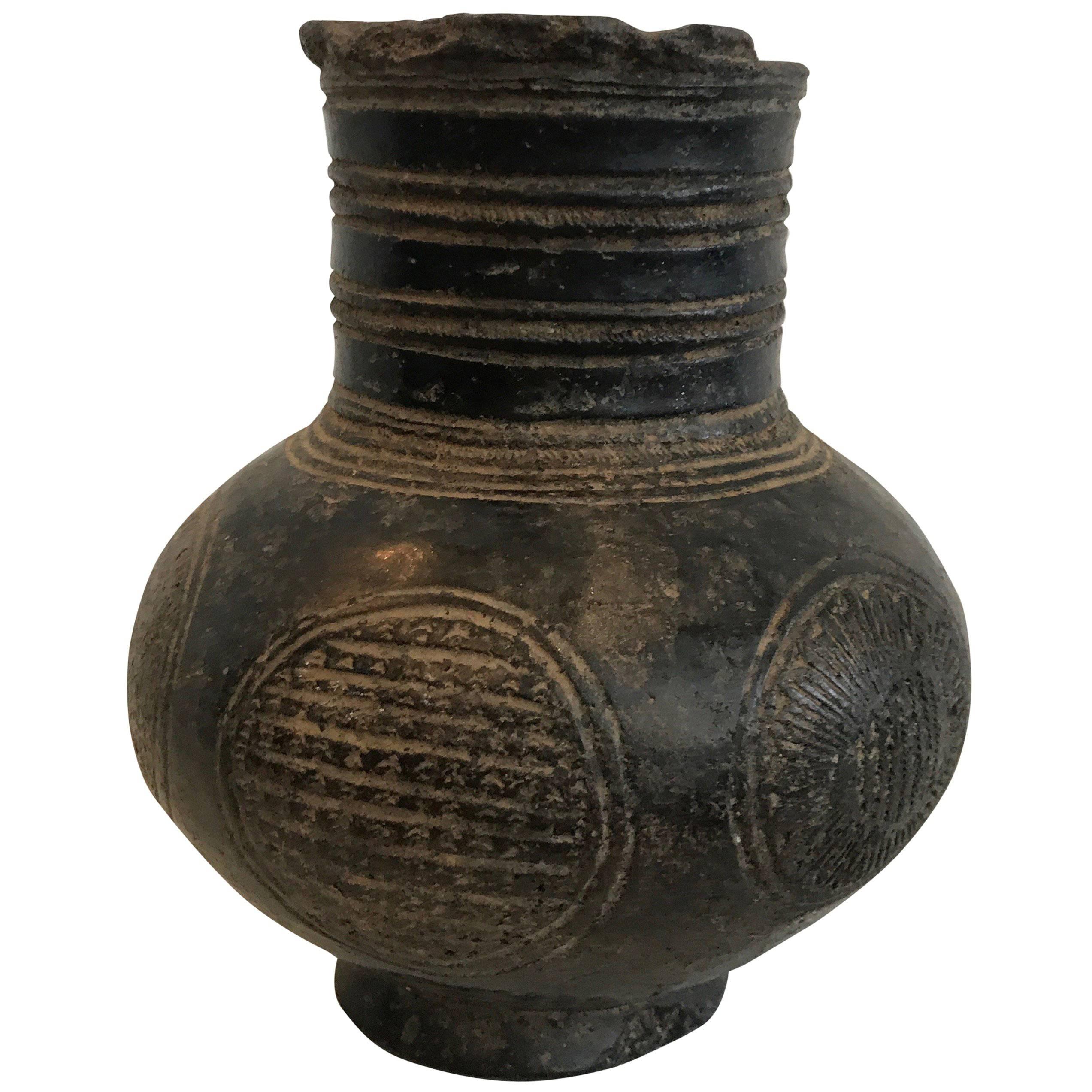 Mid-20th Century Engraved African Vessel from Mali